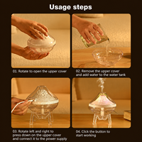 Humidificateur Volcanique USB Coloré 300ml 2-en-1 à Brume Froide Portable en Plastique pour Chambre à Coucher