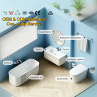 WC monobloc en céramique à double chasse moderne pour projets de construction en Arabie Saoudite destinés aux hôtels et appartements