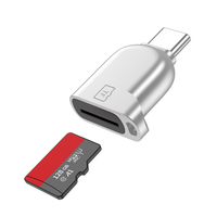 Lecteur de carte TF USB C 3.0 mini en alliage de zinc, adaptateur de carte TF de type C jusqu'à 5 Gbps