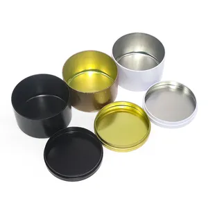 צבעוני מותאם אישית ריק זהב שחור ורוד 8 עוז פח מיכלים/פח קופסת פח יכול/צנצנת עבור מתנה תה שעווה