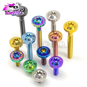Vis en alliage de titane à tête de disque Tmj fleur de prunier pour la Modification de moto tête M6 série 16mm ventes directes d'usine - Product Image 3