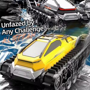 Tank amphibie tout-terrain SJY-Q183 à chenilles, 4 roues motrices, forte puissance, étanche, voiture télécommandée RC, jouets pour enfants - Product Image 4