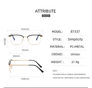 2025 87337 Yeni Metal Lüks Optik Çerçeveler Erkekler İçin Klasik Gözlük Çerçeveleri Moda Gözlük Çerçeveleri - Product Image 5