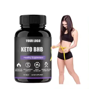 OEM Fat Burner Weight Loss Organic Vegan Bhb Supplements Pills 60 keto bhb capsules