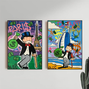 ตกแต่งผนังบ้าน Monopoly เงินล้านดอลลาร์โปสเตอร์ HD พิมพ์ผนังศิลปะร้านกาแฟบาร์คริสตัลพอร์ซเลนแขวนภาพวาด - Product Image 5