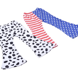 Wholesale New Boutique Baby <b>Girl</b> Valentine's Day Printing Knitted Ruffle Hem <b>Flared</b> Waterproof Breathable Full Length Bell Pants - Product Image 3
