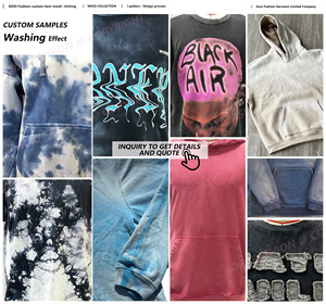 Sudadera con Capucha de Felpa Francesa de Algodón de 420 g/m², Diseño Gráfico, Estampado Puff, Pedrería, Lavado Ácido Vintage, Cierre Doble con Cremallera, Fabricante OEM - Product Image 4