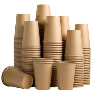 Custom Biodegradable Portable Airline Disposable Kraft Paper Ripple Double Wall Plastic Free Tea Coffee Cup with Lid
