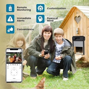 Wifi kích hoạt cửa chuồng gà tự động với Camera HD ứng dụng năng lượng mặt trời điều khiển từ xa và hẹn giờ ổ đĩa báo động cảm biến chống bẫy - Product Image 2