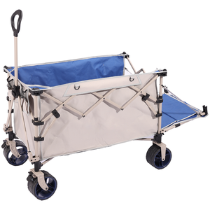 Customizable Hot Sales White Folding Camping Trolley <b>Cart</b> Stainless Steel Hiking Outdoor Camping Travelling Folding Wagon <b>Cart</b> - Product Image 2