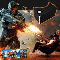 Matériau recyclable OEM 3D film jeu vidéo bricolage génération 2 noir VR lunettes en carton avec casque