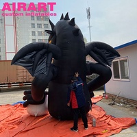 Monster dragon gonflable géant, costume de mascotte de dinosaure respirant, pour noël