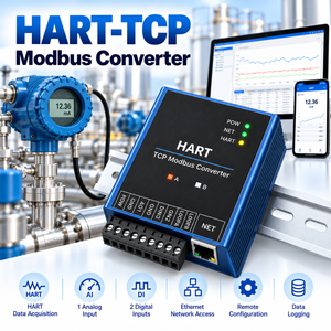 El sistema de monitoreo de nivel de tanques recibe señales del transmisor a través del convertidor HART-TCP Modbus de entrada analógica para instrumentos de nivel o presión HART. - Product Image 4