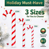Joyee Canne Gonflable Géante en PVC pour Noël, Décoration Gonflable de Noël, Accessoire de Fête, pour Jardin, Maison, Fêtes
