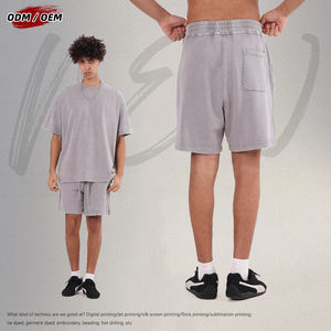 Pantalones Cortos Casuales de Algodón Puro para Hombre, Estilo Vintage, con Cordón Ajustable, Diseño de Parches, Holgados, para Verano - Product Image 5