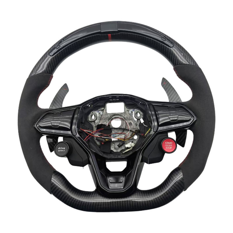 คาร์บอน + อัลแคนทาร่า + ไฟ LED + แถบเย็บสีแดง + แผ่นปิด