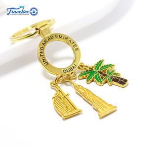 Portachiavi Souvenir turistico personalizzato 3D Dubai in lega di zinco doppio lato <span class=keywords><strong>Burj</strong></span> Khalifa Dubai Souvenir portachiavi - Product Image 5