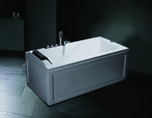 Baignoires de Massage carrées lumineuses, CE, LED dans la salle de bain, couleur brune, cascade - Product Image 3