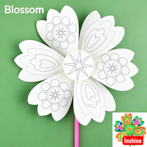 Kit de moulinets <span class=keywords><strong>à</strong></span> <span class=keywords><strong>vent</strong></span> vierges <span class=keywords><strong>à</strong></span> colorier soi-même, fournitures d'art et d'artisanat pour enfants pour fêtes, décoration de jardin et activités scolaires - Product Image 2