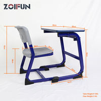 ZOIFUN – mobilier scolaire personnalisé, siège unique, ensemble de chaises et de Tables d'école pour étudiants, vente en gros