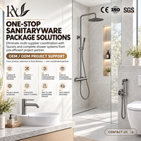 Collection de Robinetterie Complète pour Projets Hôteliers : Ensemble de Lavabo de Cuisine et Douche Encastrée Personnalisé en Acier Inoxydable Gris Anthracite