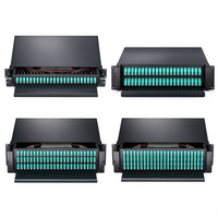 Panel Patch Fiber Optik LC OM3 1U 19 Inch 24Core 48Core Duplex Rak Mount Slide Out ODF 12Port 24Port Optical Distribution Frame