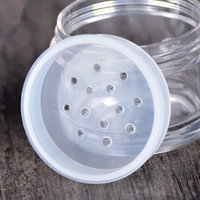 Nouvelle brosse à poudre professionnelle en plastique avec poils synthétiques et tamis, échantillons gratuits, brosse Kabuki cosmétique dans un pot minéral