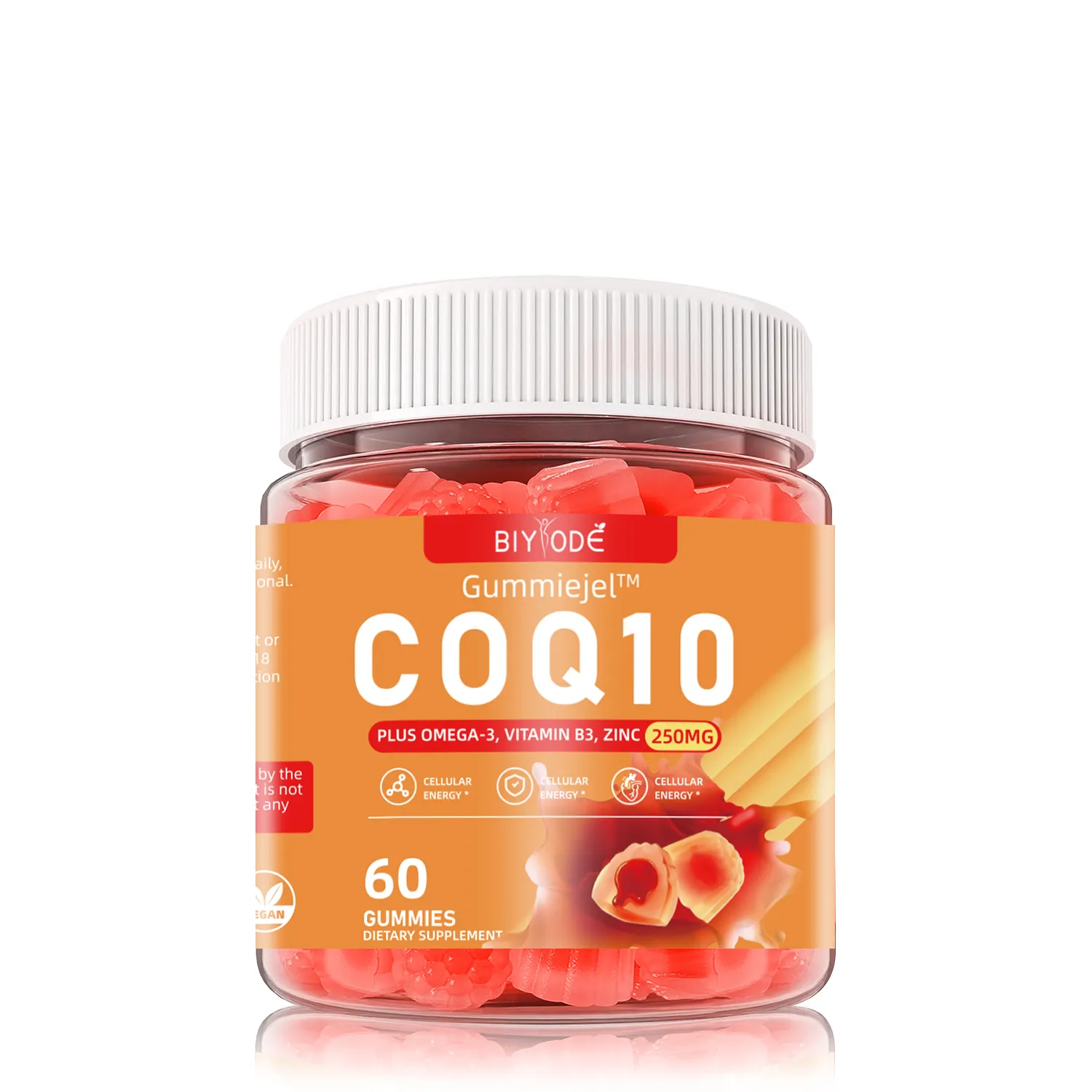 GMP fabbrica coq 10 coenzima q10 sistema immunitario cuore proteggere all'ingrosso gusto personalizzato gel di gummies