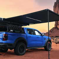 Tente de toit rétractable à 270 degrés, pare-soleil, coque rigide en aluminium, imperméable, camping en plein air, 4x4, quatre saisons, voiture