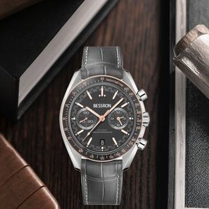 Montre à quartz de luxe pour homme, bracelet en acier inoxydable 304, logo personnalisé, résistance à l'eau 5 ATM, mouvement à quartz japonais, cadran à aiguilles - Product Image 1