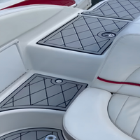 Tapis de pont en mousse EVA imitation teck pour plateforme de bain et cockpit de bateau, style SeaDek MarineMat Gatorstep, auto-adhésif, pour Cobalt 240 de 2004
