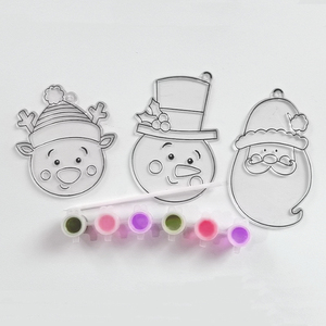 Conjunto de Arte DIY Personalizado com Tinta Acrílica Transparente de 12 Cores Não Tóxica para Crianças, Design de Suncatcher em Vidro, Papel e Tela, 3ml - Product Image 1