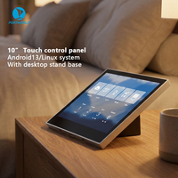 Portworld Panel Táctil Inteligente de 10.1 Pulgadas con Alimentación Poe DC 12-24V Rk3576s 4+32GB Android14 Debian12 con Soporte para Colocar en el Escritorio