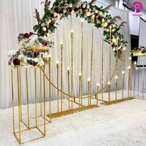 10 أذرع شموع أرضية كبيرة لامعة شموع ذهبية إضاءة مسرح الزفاف أضواء الزفاف - Product Image 3