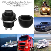 Sakelar Tombol Tekan Sementara 22MM 12V-24V 10 Amp (ON)-Off, Sakelar Pengapian/Mobil Tombol Tekan untuk Menyalakan Mesin/Klakson untuk Perahu Traktor.