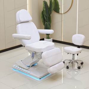 Modern White Motors Electric Facial Bed Spa Massage Beauty Bed with LED Light Lash Bed - Product Image 1