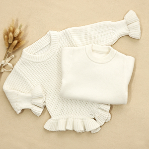 Custom Printed Full Cotton Knitted Baby Girl Ruffle Romper <strong>Long</strong> <strong>Sleeves</strong> Infant <strong>Jumpsuit</strong> For Spring Summer Newborn Winter Clothes