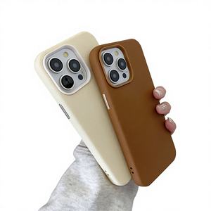 Funda Compatible con iPhone 16e, 15 <span class=keywords><strong>Pro</strong></span> <span class=keywords><strong>Max</strong></span>, <span class=keywords><strong>14</strong></span>, 13, Carcasa de Silicona y PC Suave y Rígida, con Relieve, Antigolpes, Sensación de Piel - Product Image 1