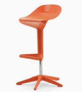 Taburete de Bar Giratorio Moderno, Silla de Diseño en Forma de Cuchara, Taburete Alto Ajustable en Altura, para Mostrador o Caja Registradora - Product Image 4