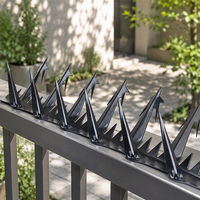 Barre de sécurité anti-escalade en acier galvanisé avec plaques de base pour montage sur rail en bois, taille personnalisée