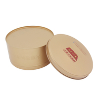 Boîte de conserve ronde personnalisée en argent et or avec fonction de sceau pour la manipulation de la surface du pain au chocolat et du sucre gelé