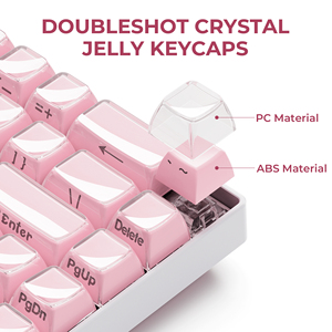 คีย์แคป XVX แบบเจล พิมพ์ลายด้านข้าง สีชมพู โปรไฟล์ OEM สำหรับเล่นเกม 113 ปุ่ม PBT คีย์บอร์ดแบบกลไก ภาษาอังกฤษ ญี่ปุ่น เกาหลี แบบกำหนดเอง - Product Image 3