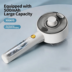 فرشاة تنظيف الحيوانات الأليفة بالبخار والرش الكهربائي، مشط تدليك يعمل بالشحن لتنظيف الشعر للقطط والكلاب، فعّال للقطط - Product Image 3