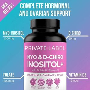 Nhãn hiệu riêng Myo inositol Viên Nang Phụ Nữ hỗ trợ folate vitamin phụ nữ inositol d-chiro inositol viên nang - Product Image 2