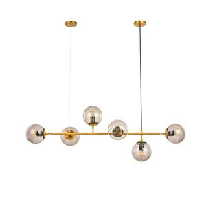 Nordique led soufflé à la main en <span class=keywords><strong>verre</strong></span> <span class=keywords><strong>fumé</strong></span> gris boules suspendus pendentif <span class=keywords><strong>lampe</strong></span> - Product Image 1