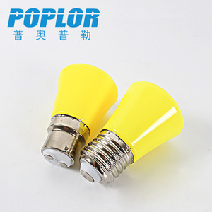 Poplor Led Colorful Bulb C45 Plastic Flat <b>Top</b> 3W <b>Festival</b> Light Yellow Red Green Blue Lantern Lamp - Product Image 2