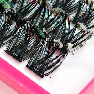 Bán buôn handmade Fluffy long lanh tự làm Faux Mink lông mi cụm đầy màu sắc cho Giáng sinh Đảng phân đoạn ở nhà sử dụng - Product Image 6