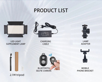 Lampe de studio photo LED600 en promotion, éclairage vidéo LED pour appareil photo, anneau lumineux LED avec pince pour téléphone et support d'éclairage