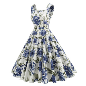 Abito estivo da <span class=keywords><strong>donna</strong></span> con bretelle stampate Sexy bohémien First pensed vacanza al mare prendisole da spiaggia - Product Image 6
