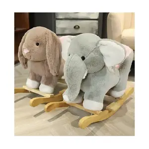 Oem Odm Custom Zachte Olifant Rijden Schommelstoel Kinderen Pluche Rijspeelgoed Pluche Hobbelpaard Knuffel Knuffel Knuffel Speelgoed Decor